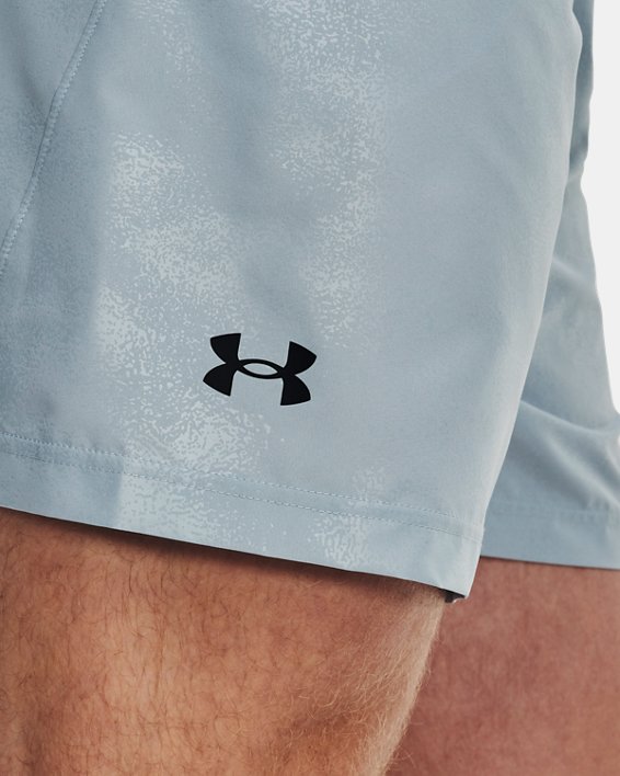 Men's UA Tech™ Woven Emboss Shorts in Blue image number 3